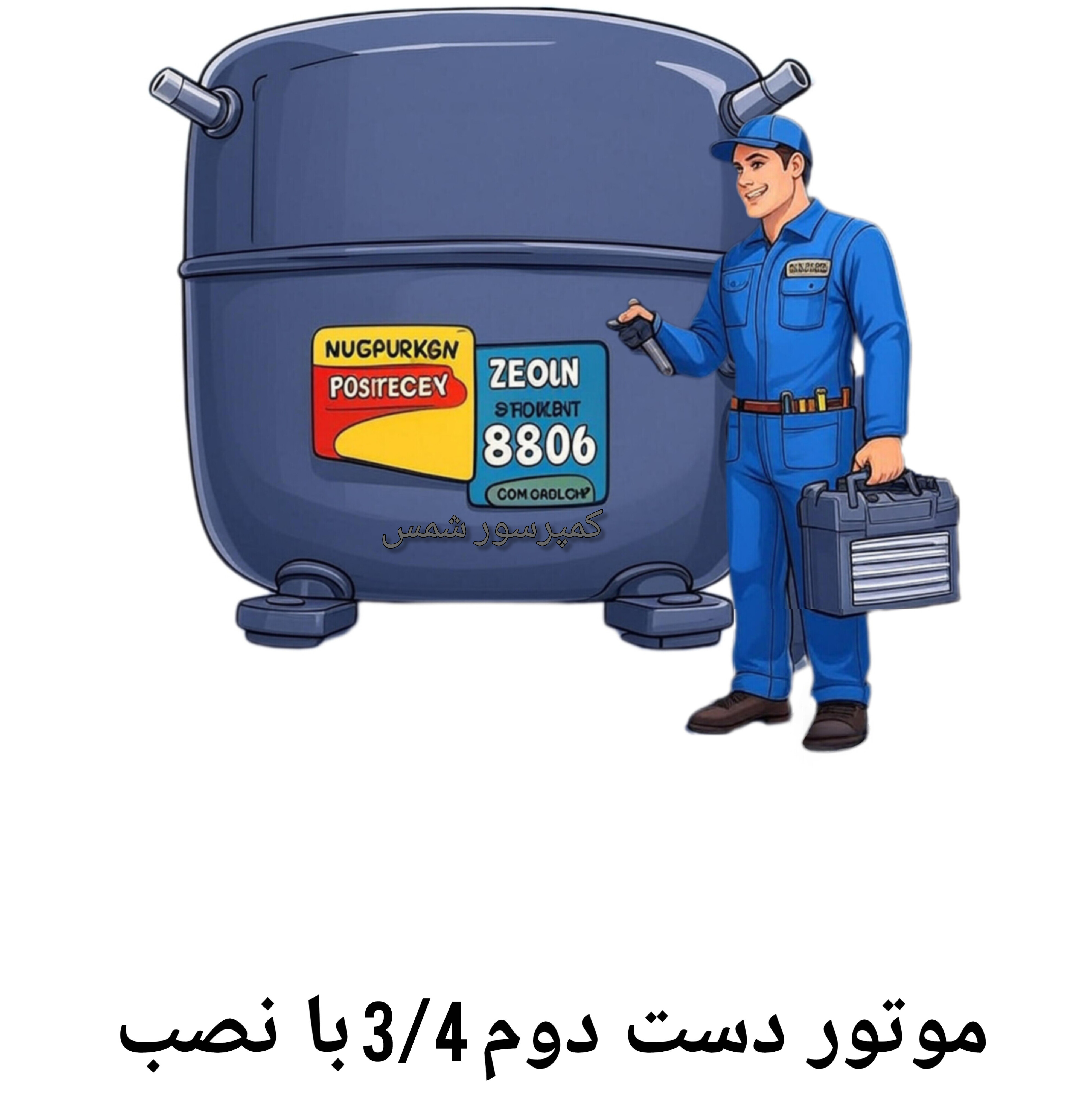 تفاوت قیمت کمپرسور با نصب و بدون نصب