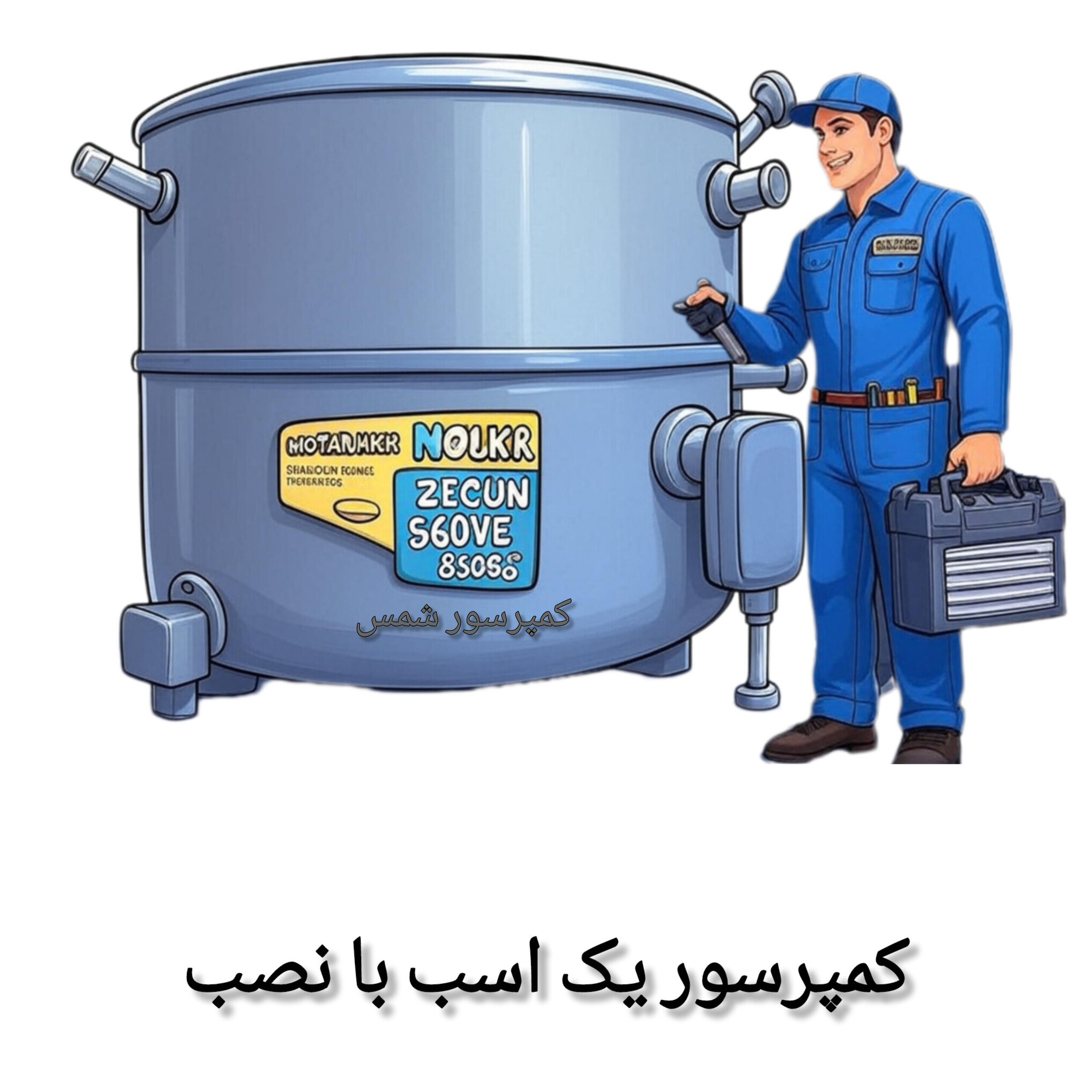 تفاوت قیمت کمپرسور با نصب و بدون نصب