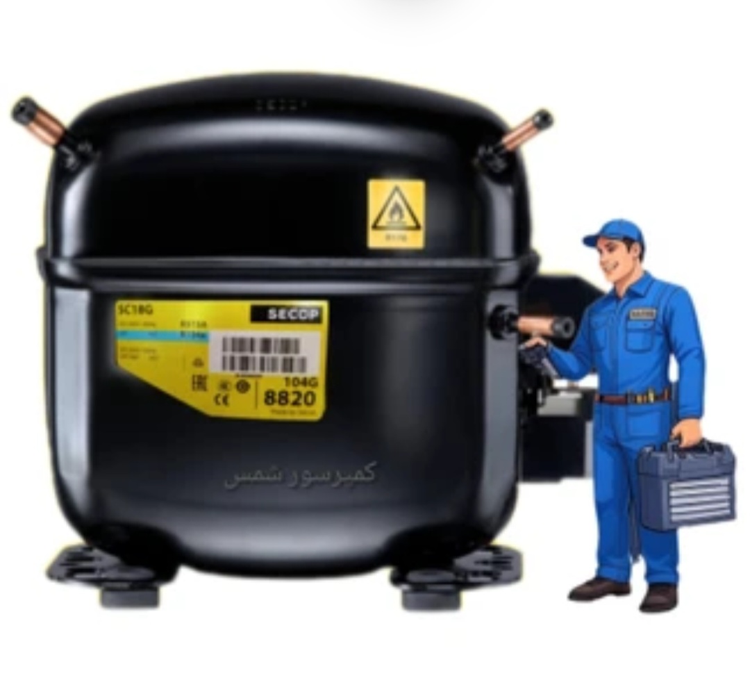 کمپرسور سکاپ 3/4 دست دوم با نصب و شارژ گاز قیمت کیفیت عالی